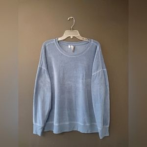 JACLYN INTIMATES 1X women's blue long-sleeve comfy top💙